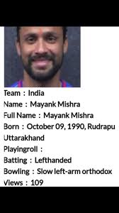 (Mayank Mishra Cricketer) Cricketgraph | From debut heroics to dominating spells, @immayank79  continues to spin magic for Uttarakhand! 🌀🔥 #mayankmishra #ranjicricket  #RanjiTrophy... | Instagram