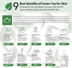 Green tea is the active ingredient found in many cosmetics and skin care products on the market. 9 Best Benefits Of Green Tea For Skin Green Tea Benefits Green Tea Skin Care Green Tea Skin Benefits