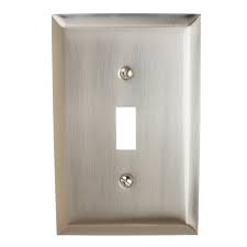 Gliderite Hardware Single Toggle Light Switch 1 Gang Wall Plate Cover Brushed Nickel Walmart Com Wall Plate Cover Plates On Wall Light Switch