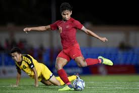 Pssipemain timnas u23 indonesia, dendy sulistyawan, beraksi pada laga uji coba melawan tira persikabo di stadion madya, senayan, jakarta, jumat (5/3/2021) malam wib. Q3zpsjs50efvym