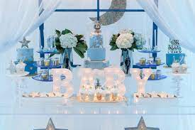 Dessert Table Setup For A Baby Shower Caketable Babyshower Ideas Baby Shower Mickey Mouse Baby Shower Baby Shower Venues