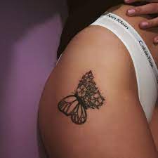 Tattoo Done By Taylor At Golden Iron Tattoos In Toronto Thigh Tattoo Thigh Tattoos Women Hip Tattoo Small