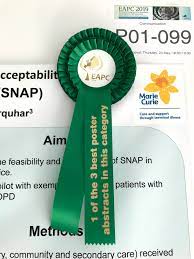 SNAP wins poster prize at EAPC 2019! | SNAP - Support Needs Approach for  Patients