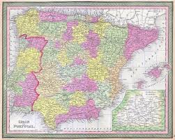 245$ incluye 5 comidas y 3 extras 6 días: Grande Detallado Antiguo Mapa Politico Y Administrativo De Espana Y Portugal Con Carreteras Y Ciudades 1850 Espana Europa Mapas Del Mundo