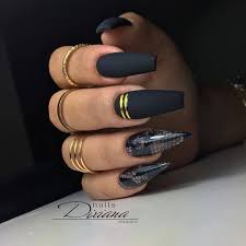 Galería de imágenes de diseños de uñas acrílicas negras Pin En Disenos De Unas Negras