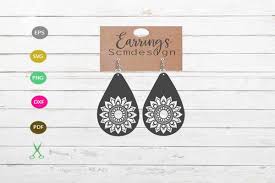Pin On Earring Svg Files Earring Templates Faux Leather Earring