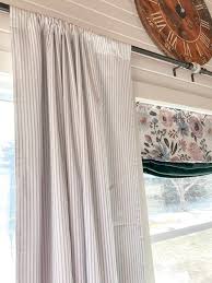 striped curtains, kitchen curtains