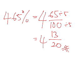 Darab pecahan ( tahun 5). Peratus Kepada Nombor Bercampur Math Showme