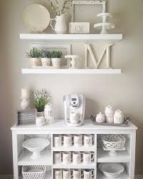 Farmhouse Shelves Rae Dunn Mug Display Coffee Bar Home Dining Room Design Home Decor