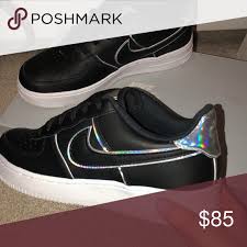 Black Nike Air Force Ones Womens Nike Air Force 1 Black Holographic Nike Air Force Black Nike Air Force Nike Air