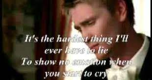 The Hardest Thing Lyrics 98 Degreesi Do Cherish You One Tree Hill