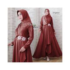 Remaja, pesta, modern, syar'i, lebaran, polos, kombinasi, brokat, katun banyak diskon!!! Model Gamis Brokat Terbaik 2021 Desain Mewah Dan Modern Model Baju Terbaru