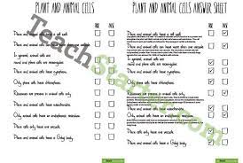 Animal cells have a cell wall true or false. Plant And Animals Cells True Or False Activity Science Teaching Resources Plant And Animal Cells Science Skills