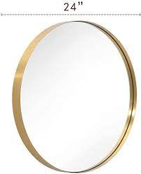 Beveled edges creates subtle depth and the round trevose mirror, one of our most popular cast pieces, is now available. Andy Star Gold Round Mirror 24 Brushed Brass Bathroom Mirror Trim Rimmed Metal Frame Stainless Steel Wa Round Gold Mirror Gold Mirror Bedroom Round Mirrors