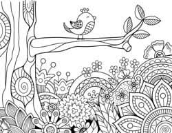 Magnolia at spring through a window. 21 Spring Coloring Pages Free Printable Spring Adult Coloring Pages The Artisan Life