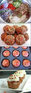 Meatloaf Cupcakes Food Recipes Food And Drink