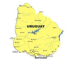 It flows from north to south and forms parts of the boundaries of brazil, argentina, and uruguay, separating some of the argentine provinces of la mesopotamia from the other two countries. Uruguay River Karte Karte Von Uruguay River South America Sudamerika