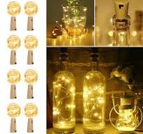 Lepro Wine Bottle Lights with Cork, 6.6 ft 20 LED Fairy Lights Battery  Operated Mini String Lights, Waterproof Small Pixie Lights for Mason Jars,  ...