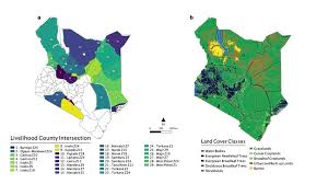 The republic of kenya is a country in africa that lies in the borders of tanzania, uganda, south sudan, and ethiopia. Maps Of Kenya Showing A Livelihood Zones And County Intersections Download Scientific Diagram