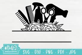 Download Hair Stylist Floral Svg File Split Frame Hairdresser 948741 Cut Files Design Bundles