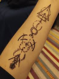 At the convention richard was invited by the board of the national tattoo association to be their photographer and currently continues to hold that volunteer position. Geometric Arrow Designed By Alice Rasker Tattooed By Richard Zimmer From Carnivale Tattoo Bxl Tattoos