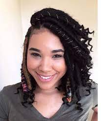 7 Women Rocking Thick Short Faux Locs You Should See Two Tutorials Emily Cottontop Faux Locs Hairstyles Weave Hairstyles Braids With Weave