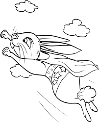 Easter bunny (easter rabbit) coloring pages Printable Super Bunny Rabbit Coloring Page For Kids Supplyme