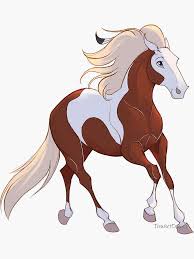 Rain Spirit Stallion Of The Cimarron Sticker By Theartcookie In 2021 Spirit The Horse Spirit And Rain Horse Drawings