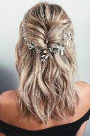24 Medium Length Wedding Hairstyles For 2020 Mrs To Be Short Wedding Hair Long Hair Styles Hair Styles