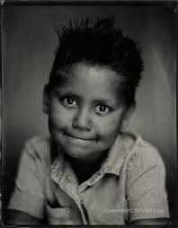 In camera trick photograghy with Bre Peltz, wet plate collodion, 8x10 black  glass ambrotype standing in the rinse bath.