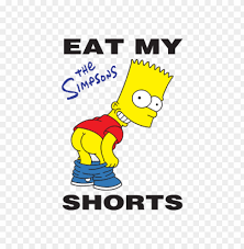 bart simpson eat my shorts logo vector free | TOPpng