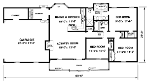 Ranch House Plan 94801 Home Design Floor Plans Ranch House Plans Affordable House Plans