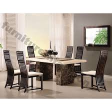Opus Solid Marble Dining Table 6 Viola Chairssearch4online Best Price 2269 95 Furniture In Live Edge Dining Table Granite Dining Table Dining Room Table