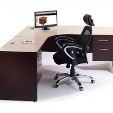 Excellent Simple Modern Office Desk Design Ideas Come Brown Laminated Wooden Office Desk Wi Modern Office Desk Design Stylish Office Chairs Office Desk Designs