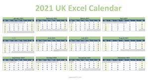 Download excel templates of calendar 2021 in 3 different colors and 2 different designs 2021 Uk Excel Calendar Printable In 2021 Excel Calendar Printable Calendar Design Calendar Printables