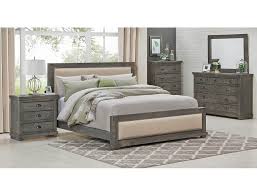Slumberland Willow Collection Gray Uph 4pc Queen Room Pkg King Upholstered Bed Bedroom Bliss Slumberland Furniture