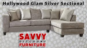 Get free shipping on qualified glam outdoor sectionals or buy online pick up in store today in the outdoors department. Delta Hollywood Glam Silver Sectional Sofa Youtube