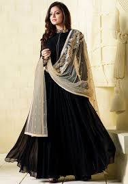 Drashti Dhami Black Designer Anarkali Suit Stylish Dress Designs Dress Indian Style Indian Anarkali Dresses