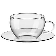 Glasbult Cup With Saucer Clear Glass Ikea Glass Tea Cups Mugs Glass Coffee Cups