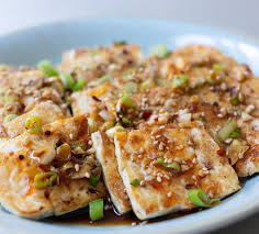 Pan Fried Tofu With Garlic Soy Sauce Recipe In 2020 Pan Fried Tofu Tofu Tofu Recipes Easy