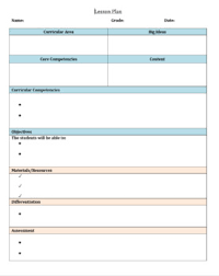 Before you plan your lesson, you will first need to identify the learning objectives for the lesson. Editable Lesson Plan Template By Msgalbraith Teachers Pay Teachers