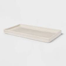 Shop for plastic trays plastic at bed bath & beyond. Vanity Tray Crackle Cream Threshold Vanity Tray Bathroom Tray Ceramic Tray