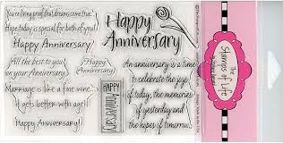 If you have more questions about how to use rubber stamps for craffts, please contact us. Amazon Com Happy Anniversary Stamps For Card Making And Scrapbooking Supplies By The Stamps Of Life Anniversary2celebrate Sentiments Arts Crafts Sewing