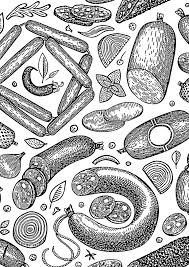 Showing 12 colouring pages related to sausage party. Sausage Products Coloring Book Razukraski Com