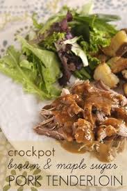 Crock Pot Brown And Maple Sugar Pork Tenderloin Should Serve 4 6 People Sounds Great With Dijon Must Pork Tenderloin Recipes Crock Pot Cooking Crockpot Pork