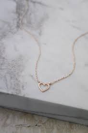 Small Gold Heart Charm Necklace Romantic Heart Pendant 9k 14k 18k Gold Necklace Rose Gold Tiny Solid Gold Heart Frame Gift For Daughter Heart Necklace Gold Heart Necklace Gold Necklace
