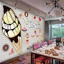 Free vector icons in svg, psd, png, eps and icon font. 3d Wallpaper Mural Fashion Brick Wall Ice Cream Shop Gourmet Tooling Background Wall Advanced Waterproof Material Wallpapers Aliexpress