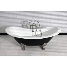 Barclay leg tub diverter faucet for cast iron tub with gooseneck spout. Black 72 In Cast Iron Slipper Clawfoot Tub With Faucet Drillings Overstock 30949340