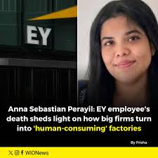 The sudden death of Ernst and Young's (EY) 26-year-old employee Anna  Sebastian Perayil has sparked a debate over the toxic work culture in some  of the biggest firms in India and has