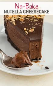 No Bake Nutella Cheesecake Recipe Nutella Cheesecake Recipes Cheesecake Desserts Recipes No Bake Nutella Cheesecake